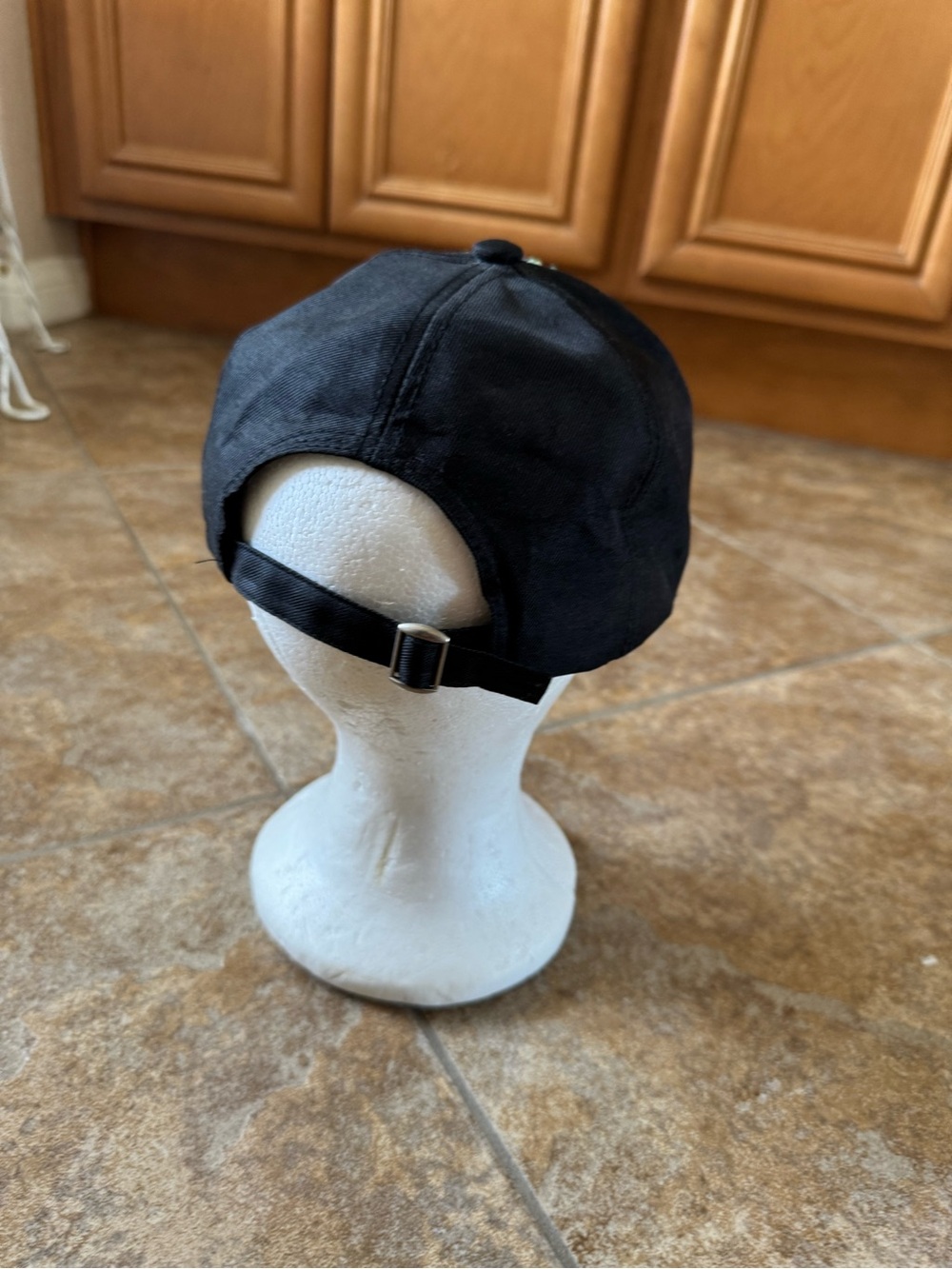 Black Rhinestone Baseball Cap - Picture 4 of 4